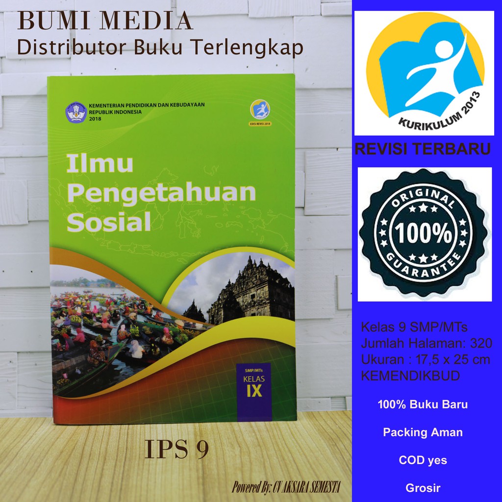 Jual Buku Paket Siswa Kelas 9 Kurikulum 2013 Rev 2017 2018 / Pelajaran ...