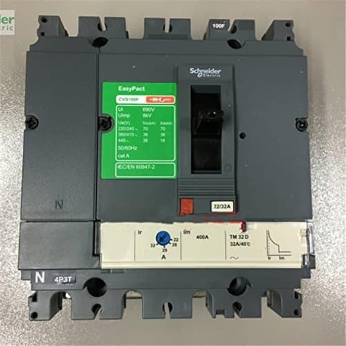 Jual MCCB Schneider EasyPact CVS100F 4P 63A /80A/100A 36kA tools n ...