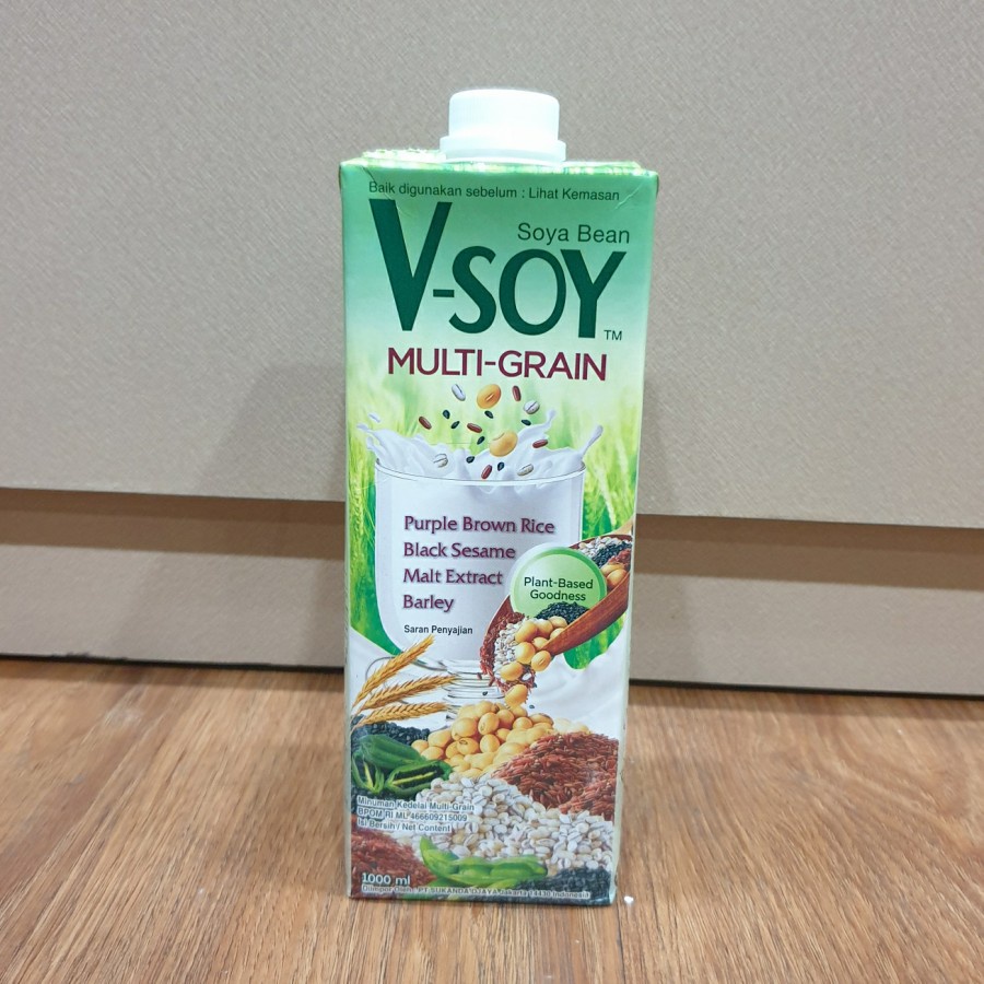 Jual V Soy Susu Kedelai Multi Grain Soya Bean Milk UHT 1 Liter Shopee Indonesia