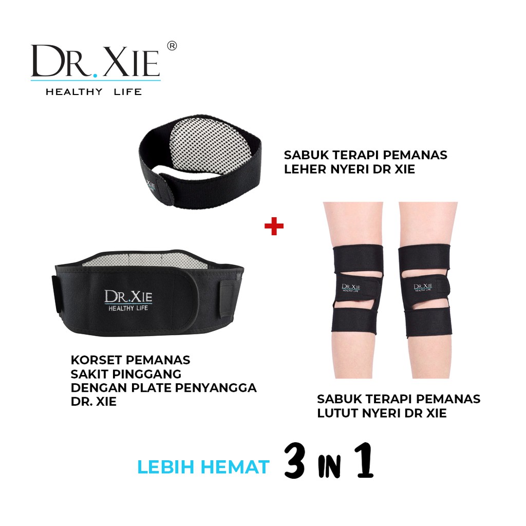 Jual Bundling Korset Pemanas Pinggang Dengan Plate, Sabuk Terapi Lutut ...