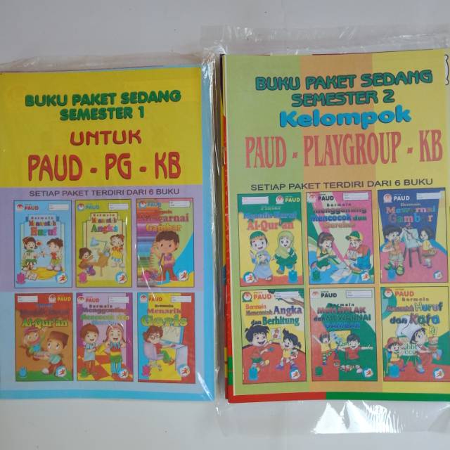 Jual Buku Paket Sedang Isi 6 Untuk PAUD-PG-KB Semester 1 Dan Semester 2 ...