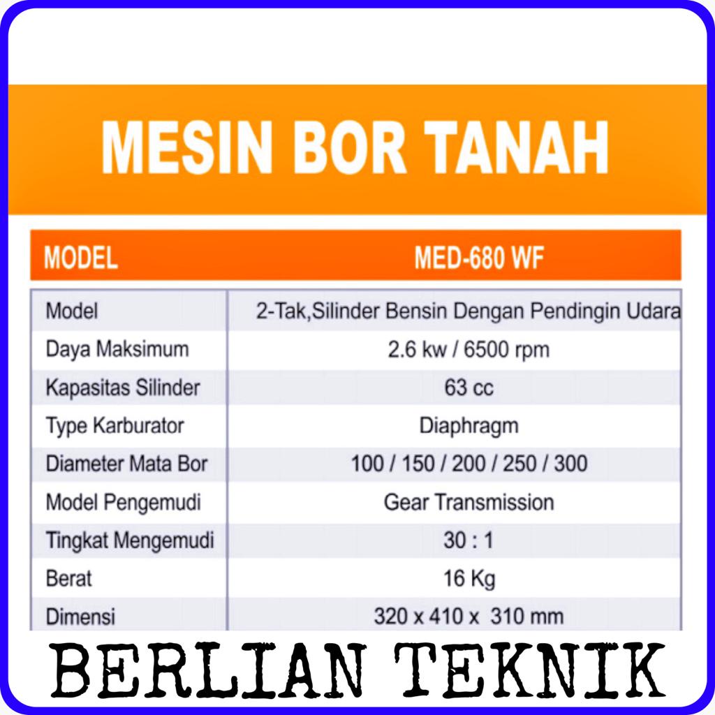 Jual Mesin Bor Tanah Earth Auger Matsumoto MED 680 + Frame + Drill ...