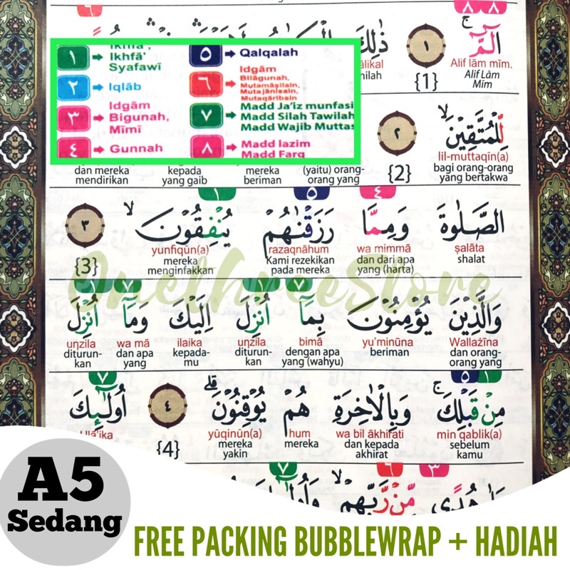 Jual 30Juz Belajar PerKATA SUPER MUDAH BACA Al Quran Tajwid Warna Al ...