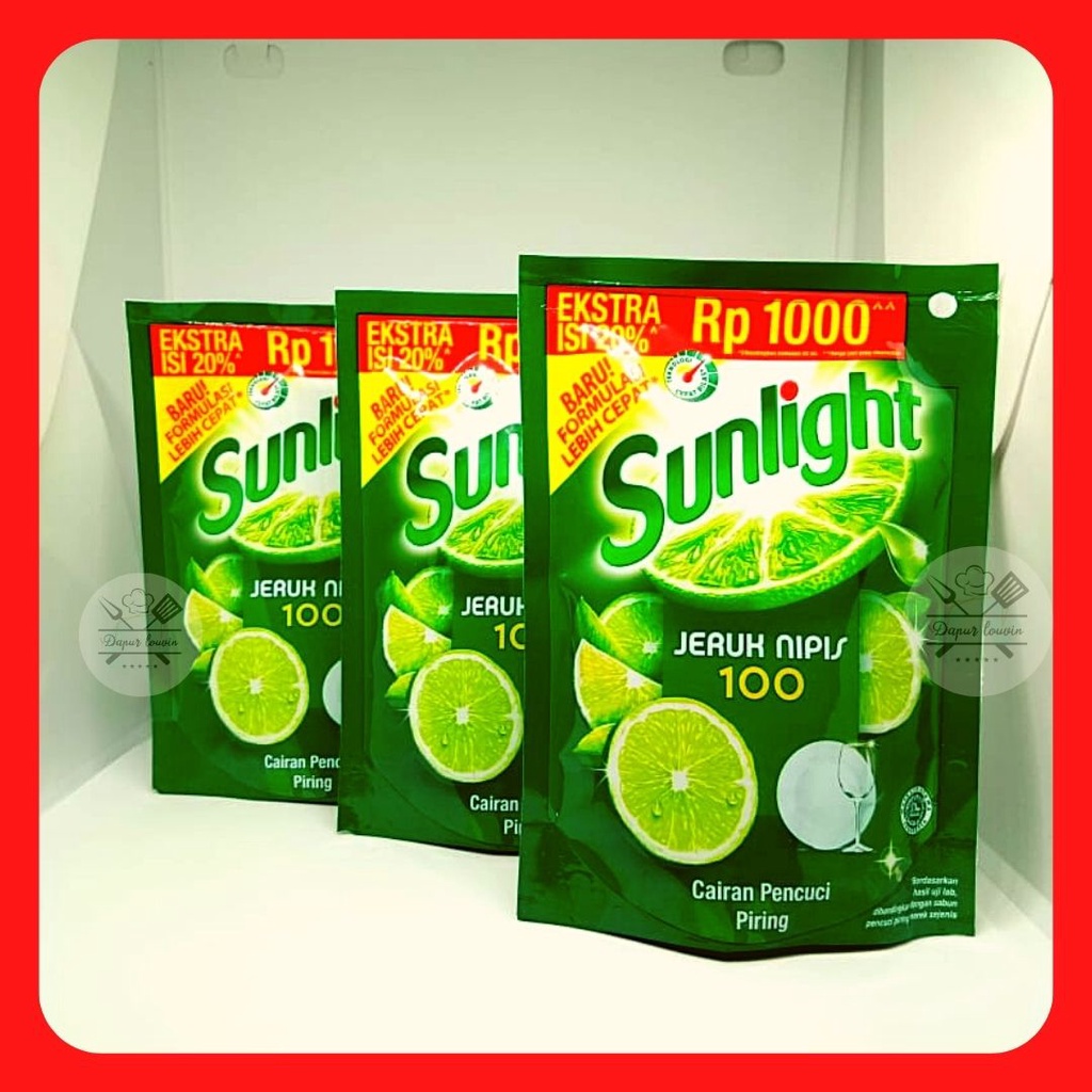 Jual Sunlight Jeruk Nipis 100 Cairan Pencuci Piring Ekstra Isi 20% ...