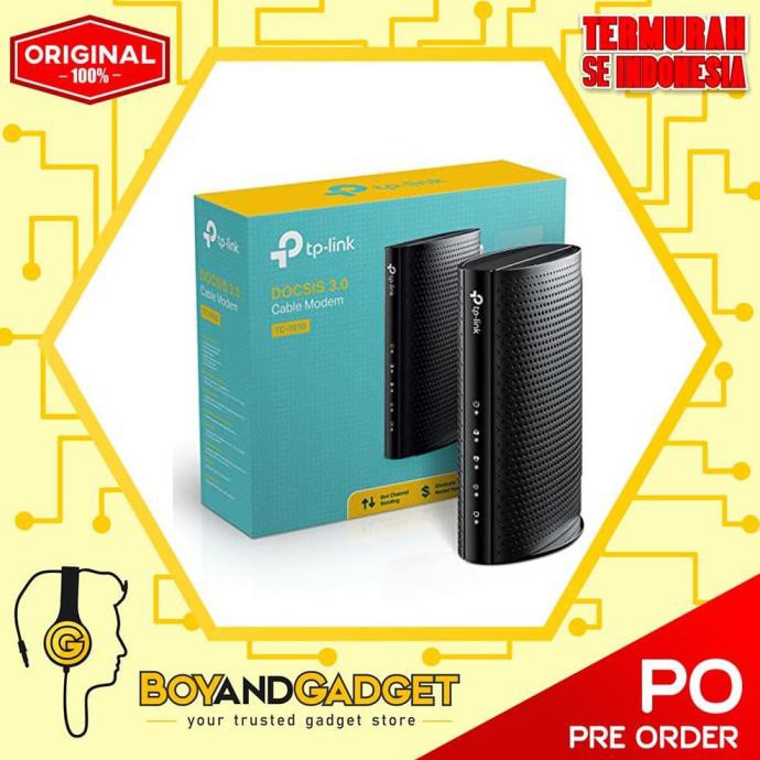 Jual TPLINK TC7610 DOCSIS 3.0 CABLE MODEM ORI & TERMURAH HITAM