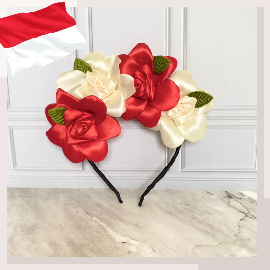 Jual Aksesoris 17 Agustus Bando Anak Merah Putih Flower Crown Spesial ...