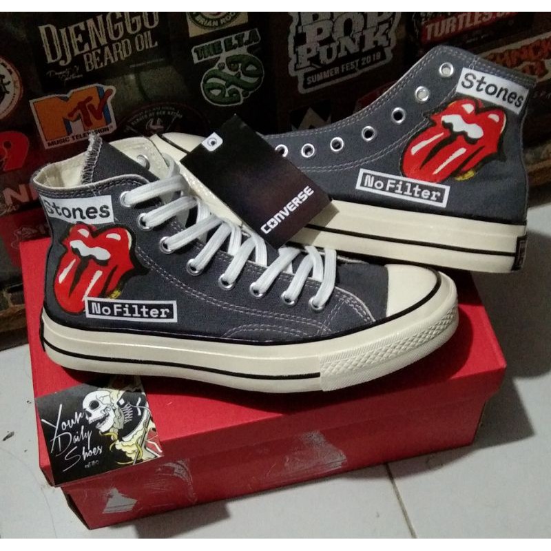 Converse rolling stones best sale