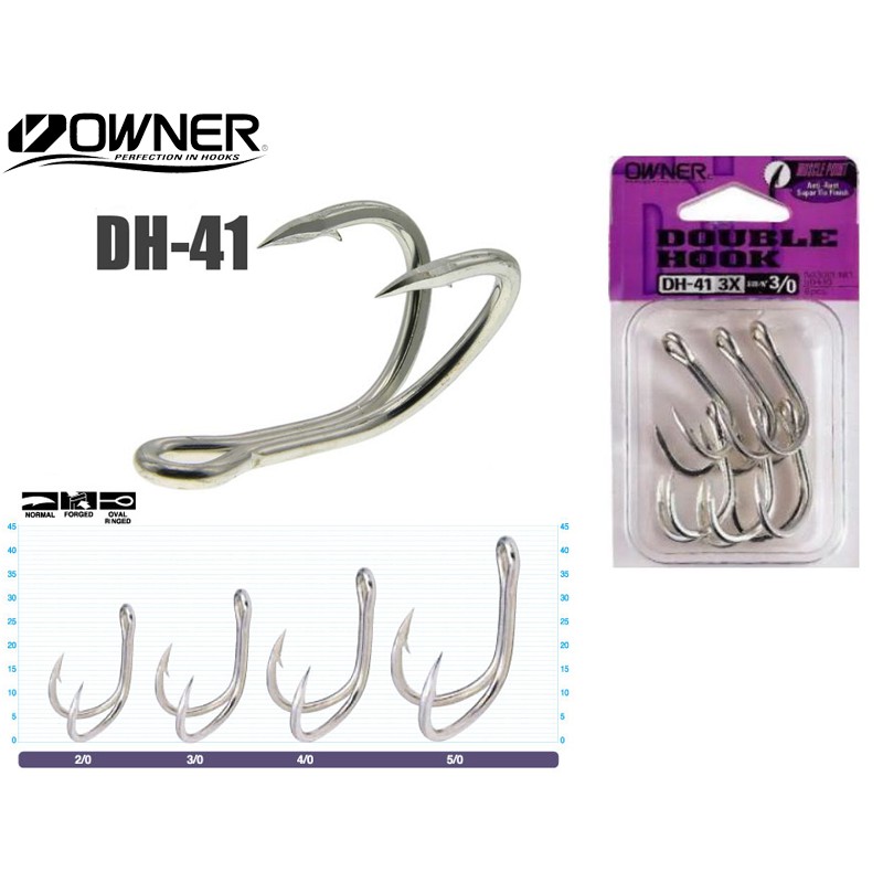 Double Hook OWNER DH-41 Kail Pancing