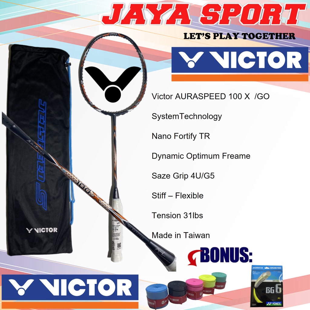 Jual Raket Badminton Reket Bulutangkis Raket Victor Aurasoeed 100 X ...