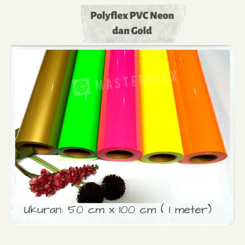 Jual Polyflex Flex PVC Korea warna Neon meteran Termurah | Shopee Indonesia