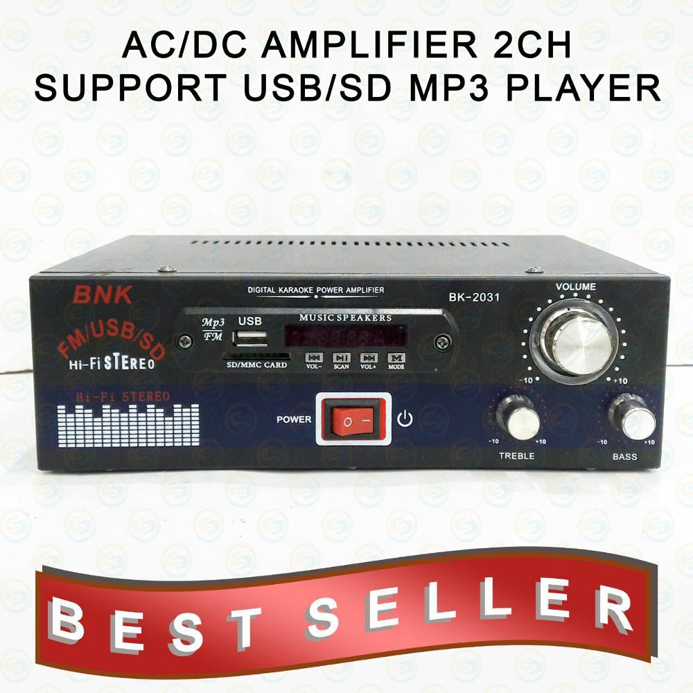 Jual Ac - Dc Amplifier 2 Channel Support Usb - Sd Mp3 Player | Shopee ...