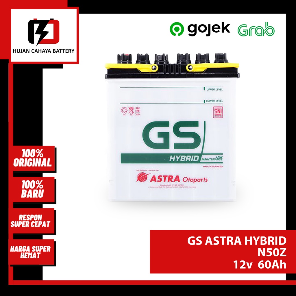 Jual Aki Mobil GS - ASTRA HYBRID N50Z/ N-50-Z / N 50 Z - Aki FUSO TRUCK