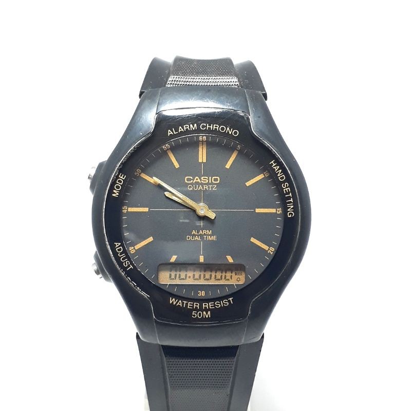 Bracelet Montre TPU Noir Compatible Casio AW-49H/AW-49HE AW-45H-1BVH AW-44H