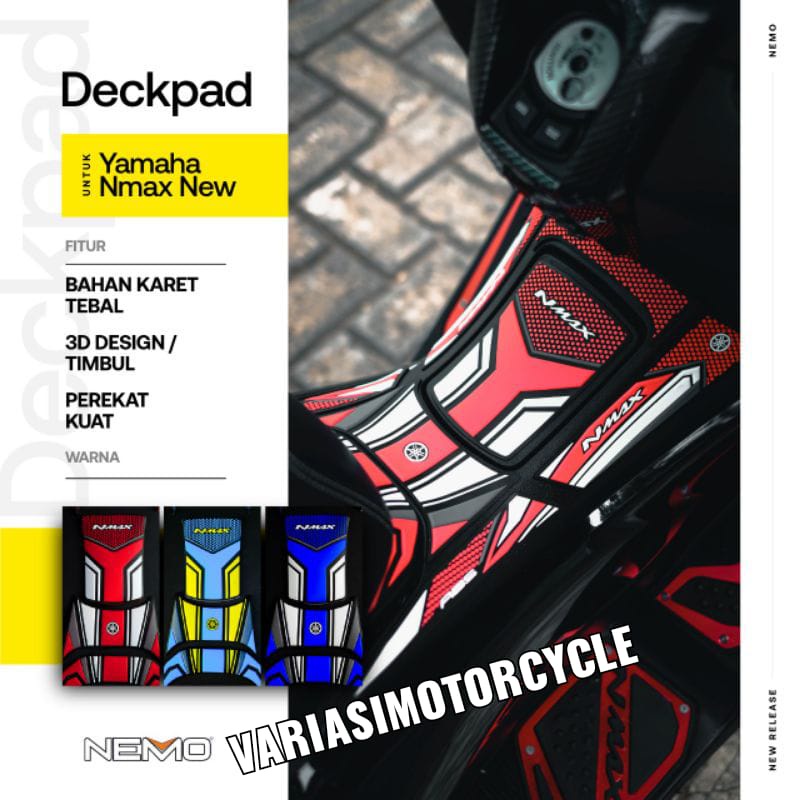 Jual Deckpad Tankpad Karet Yamaha All New Nmax Original Nemo Shopee