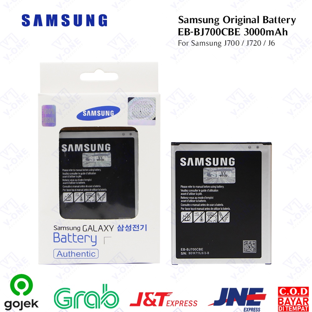 Jual (B) BATERAI BATTERY ORI 100 EB-BJ700BBC SAMSUNG J700 J720 J6 J4 ...