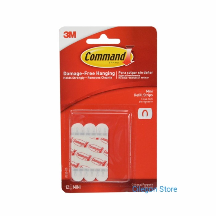 Jual 3M COMMAND STRIP ISI ULANG MINI DECORATING CLIP REFILL STRIPS ...