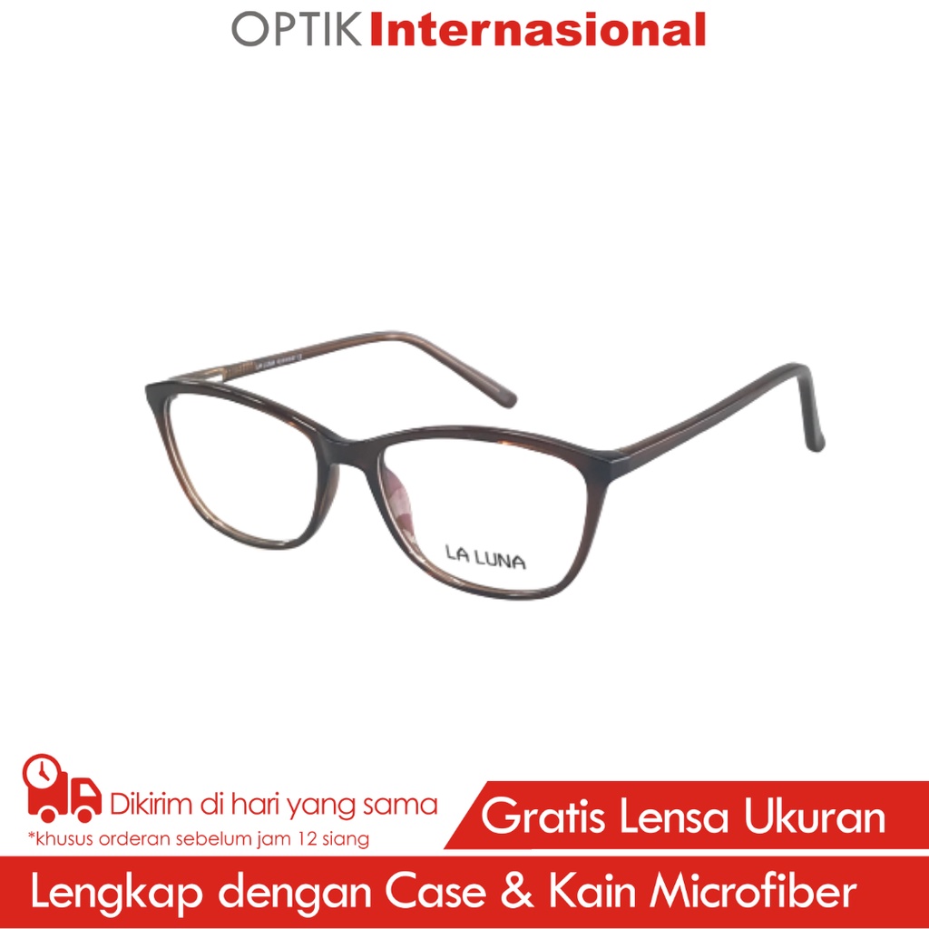 Jual LA LUNA 1003C2 Paket Frame Kacamata Wanita Stylish Cat Eye | Shopee  Indonesia