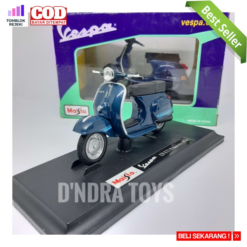Jual Diecast Miniatur Motor Vespa 125 ET3 Primavera (1976) Maisto 118