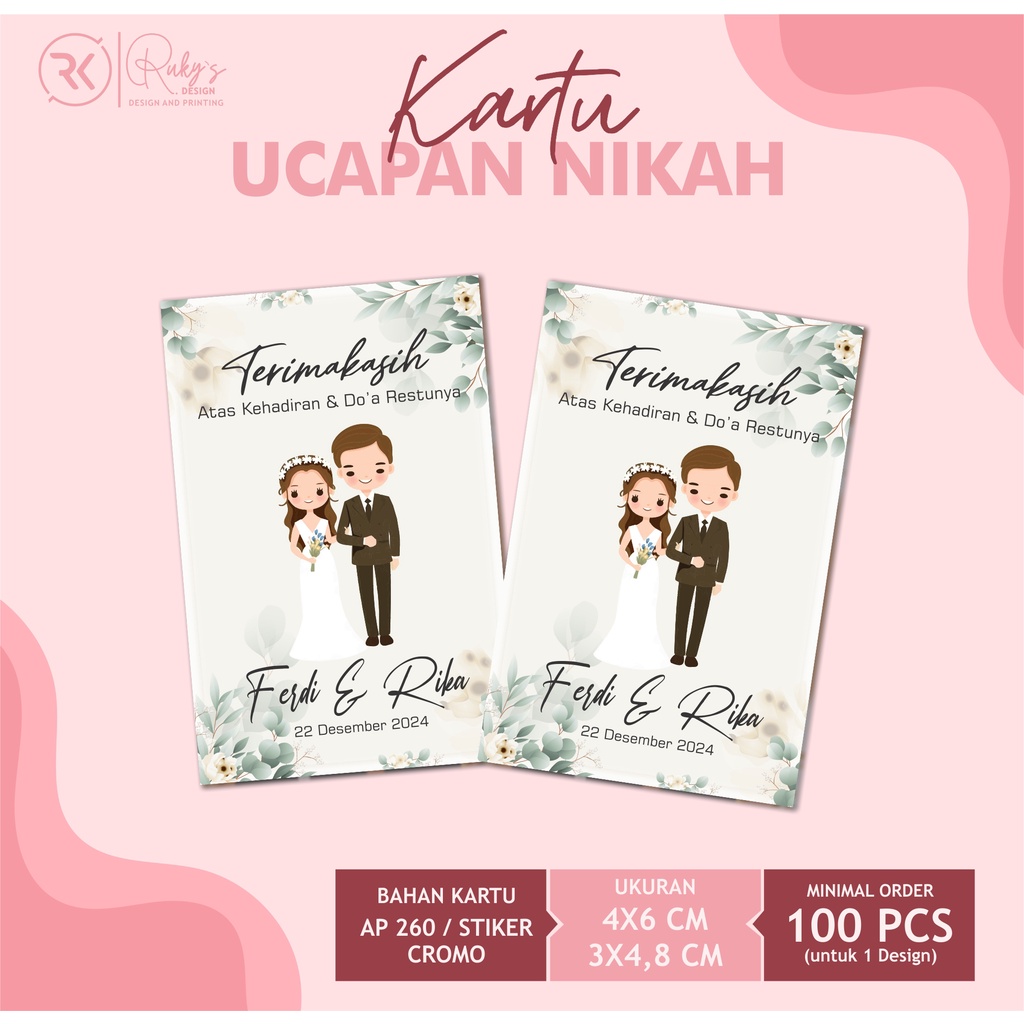 Jual Kartu Ucapan Terima Kasih Stiker Souvenir Stiker Thank You Stiker Wedding Shopee Indonesia