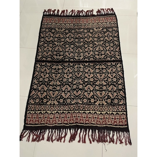 Jual Selimut tenun ikat rote antik full motif bunga kapas pintal ...