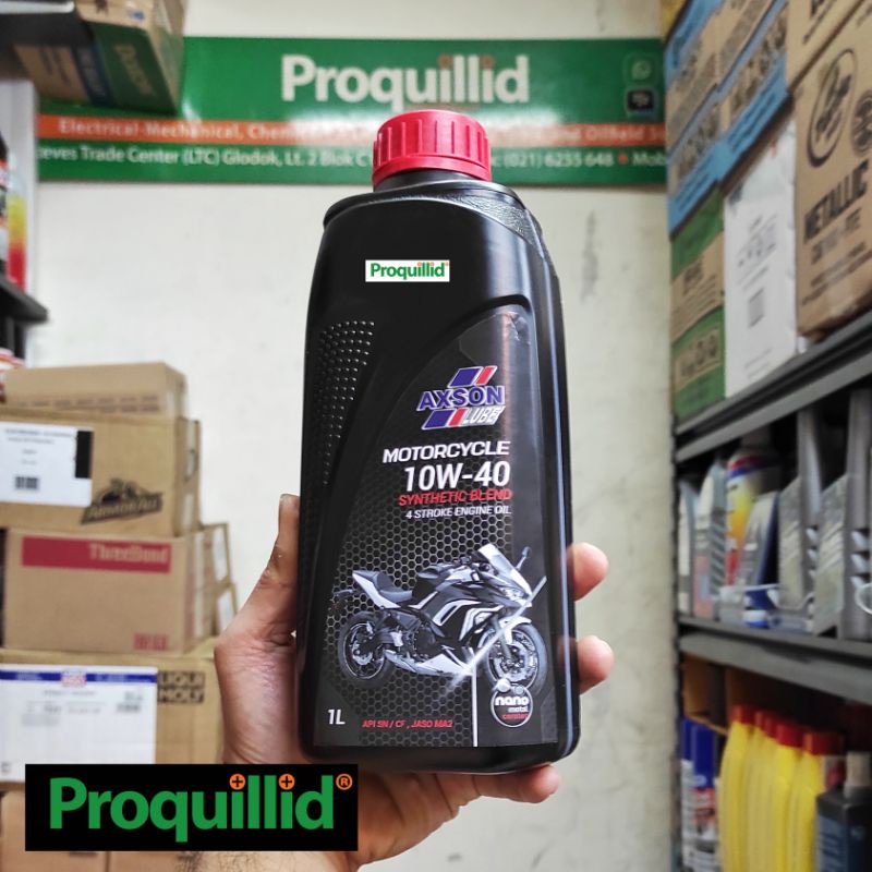 Jual AXSON LUBE SYNTHETIC BLEND MOTORCYCLE OIL MANUAL KOPLING 4T 10W-40 ...