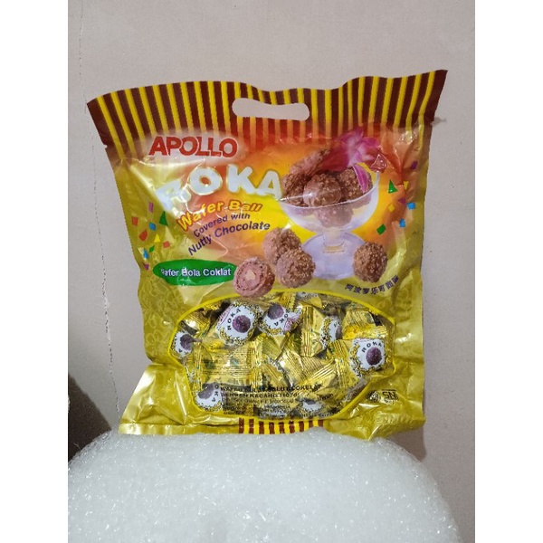 Jual Apollo Roka Wafer Ball / Wafer Bola Coklat / Wafer Bulat Salut ...