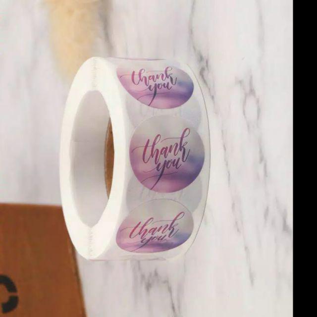Jual [Thank you] Stiker/sticker bulat thank you uk. 1 inch untuk seal ...