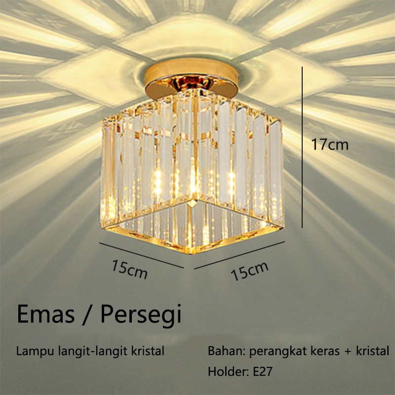 Jual (COD )NEW_PRODUCT Lampu Plafon Gantung Kristal Minimalis 2 Model ...