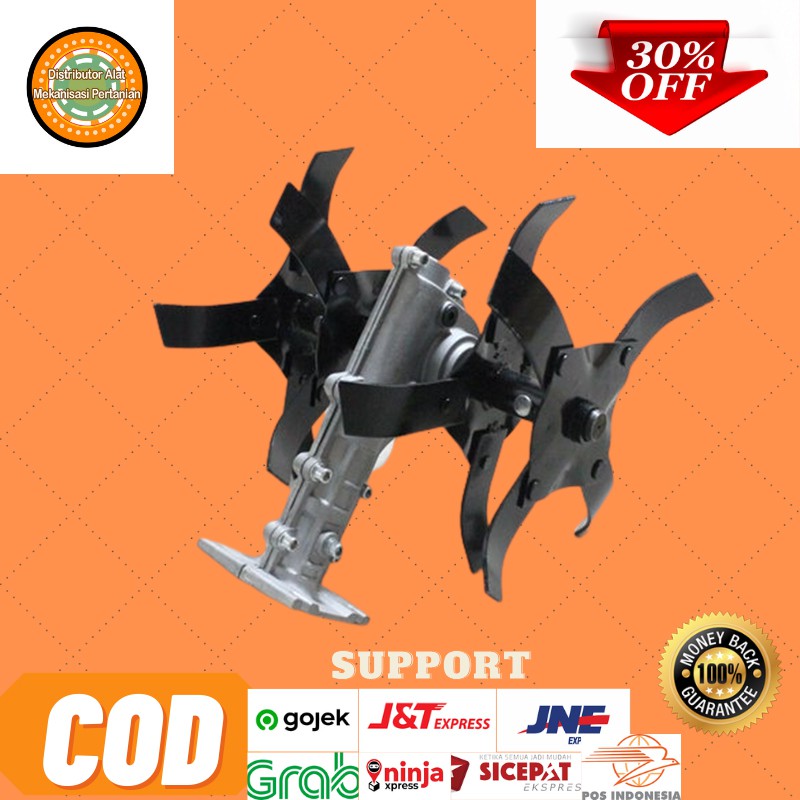 Jual Cakar Baja Tiller Head Mini Rotary Penggembur Tanah Penyiang Gulma ...