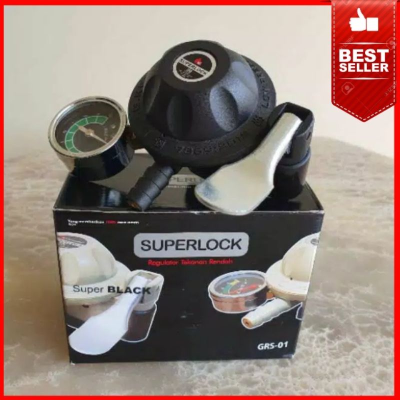 Jual REGULATOR GAS LPG SUPERLOCK GRS 01 REGULATOR KOMPOR GAS ANTI BOCOR