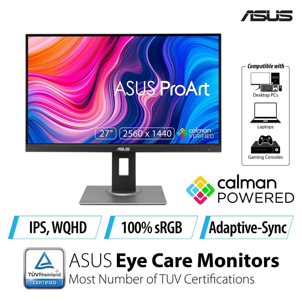 Jual Asus Proart Display Pa278qv Professional Monitor 27 Inch Ips Wqhd 2560 X 1440 100 5244