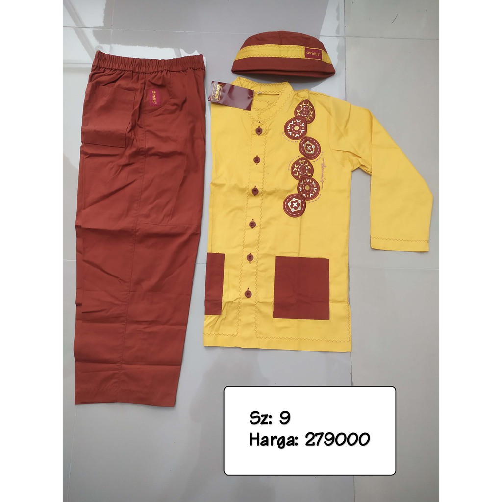 Jual Baju Muslim Anak Dannis Lakilaki Ukuran 9 untuk umur +/ 10 tahun