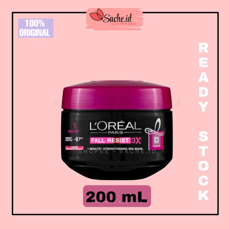 Jual LOREAL Hair Mask Fall Resist 200mL Shopee Indonesia
