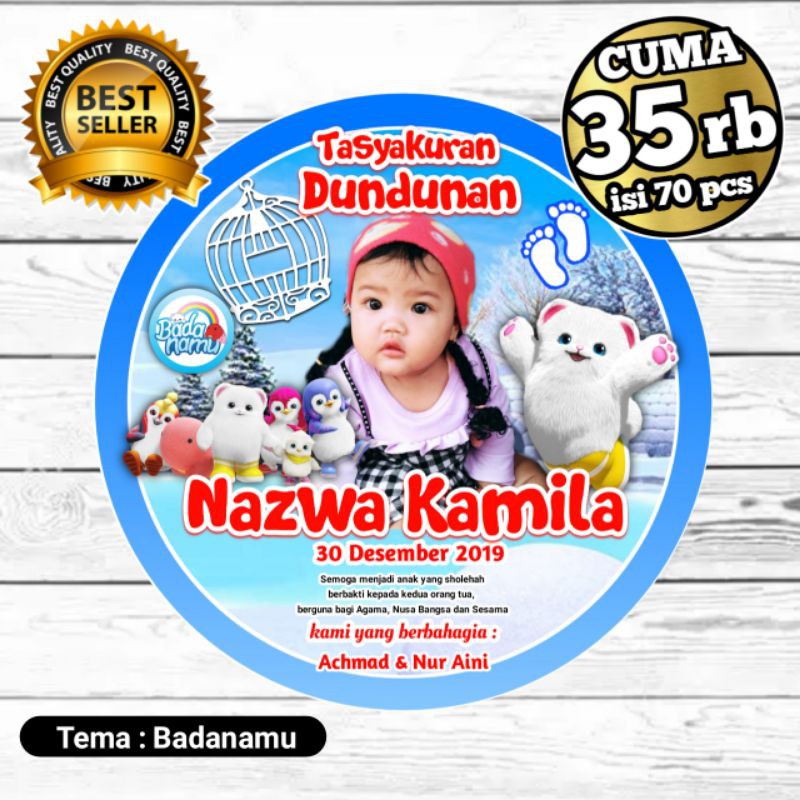 Jual Stiker Dundunan / Stiker Tedak Siten / Stiker Cup Bubur | Shopee ...