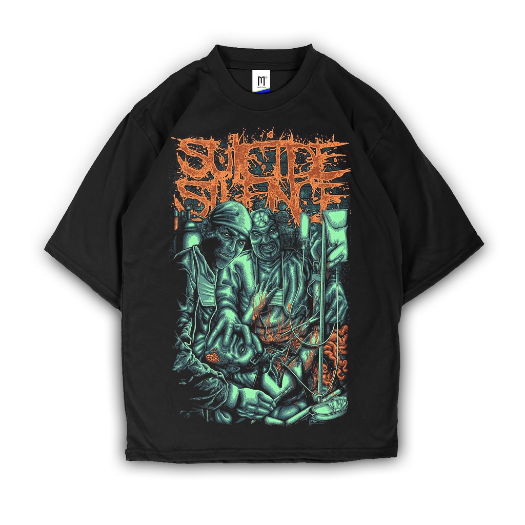 Jual KAOS BAND SUICIDE SILENCE TSHIRT GROSIR BAJU TAG MERCHONS MUSIK METAL ROCK PREMIUM MURAH