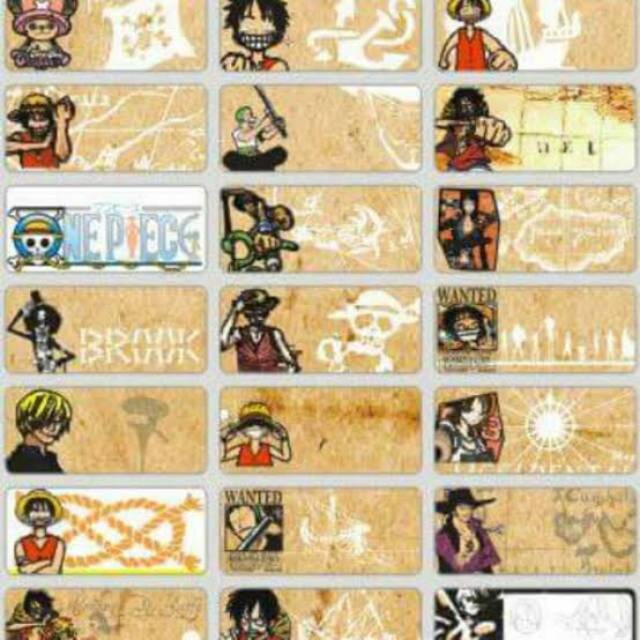 Jual One Piece Label nama sticker label name waterproof | Shopee Indonesia