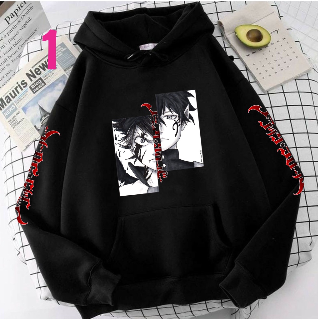 Sweat à Capuche Black Clover Asta Yuno - Taille Unique Adulte Unisexe - Neuf Avec étiquettes