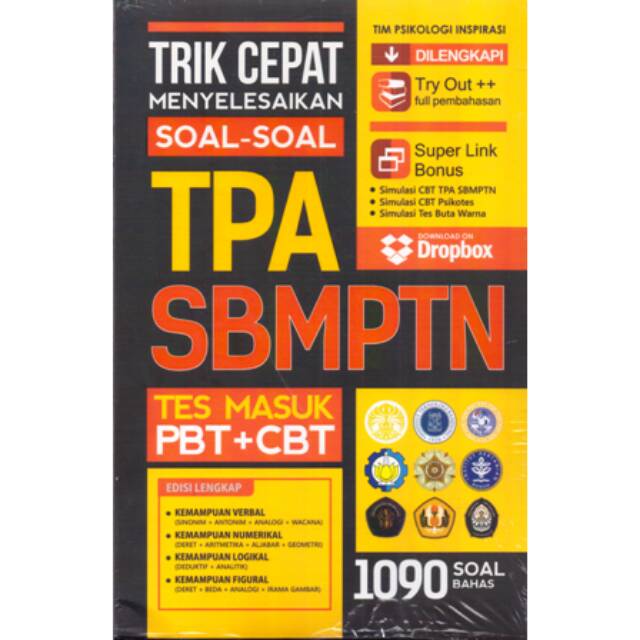 Jual Trik Cepat Menyelesaikan Soal-Soal TPA SBMPTN Tes Masuk PBT + CBT ...