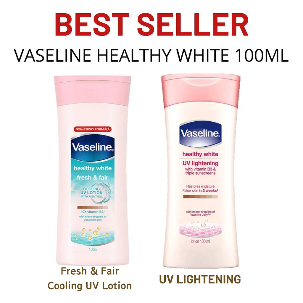 Jual Vaseline Body Lotion Healthy White UV Lightening / Fresh & Fair ...