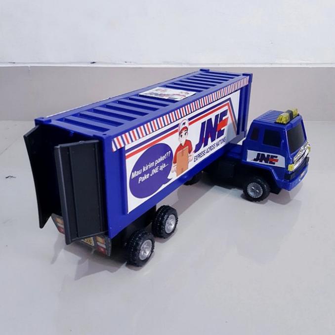 Jual Mainan Mobil Truk Kontainer Ekspedisi JNE - JNT - Mobilan Box ...