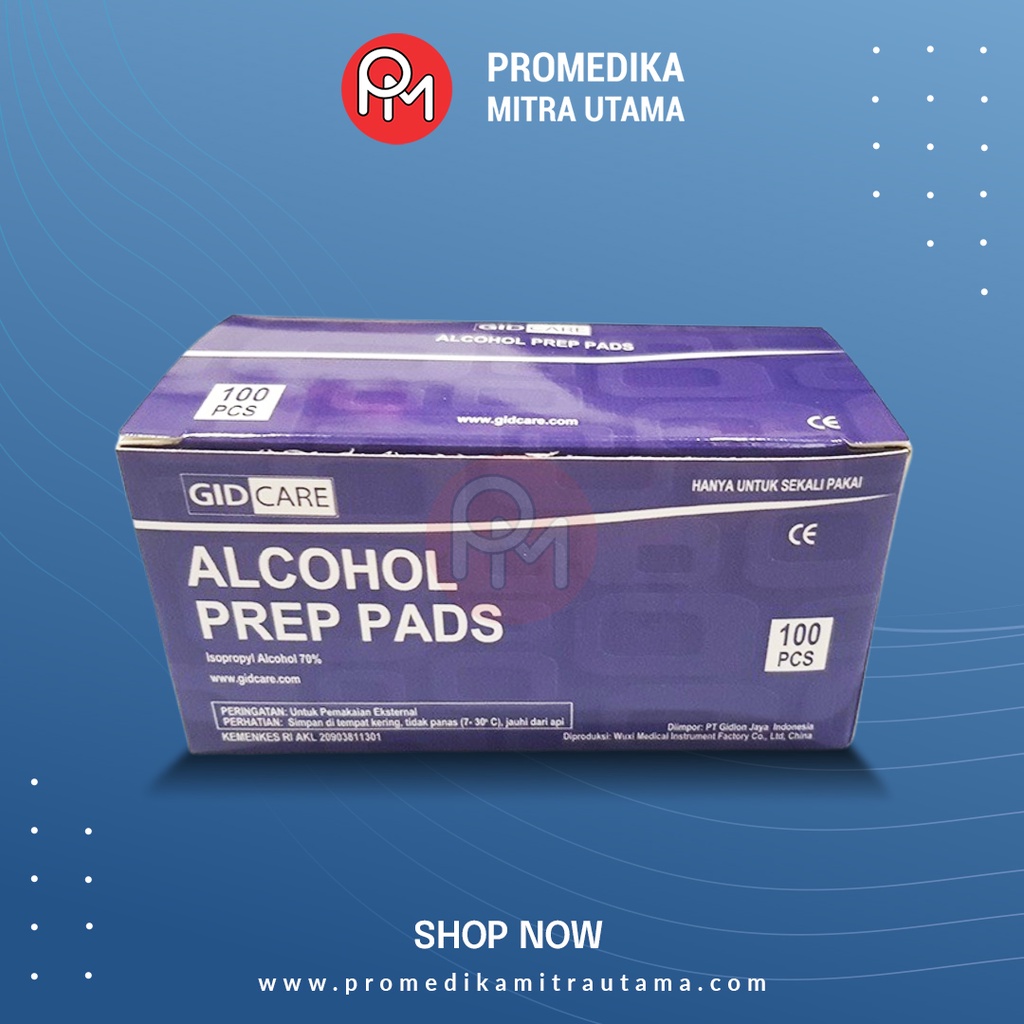 Jual Alkohol Swab Gidcare Prep Pads Box Khusus Pembelian Kaltim Shopee Indonesia