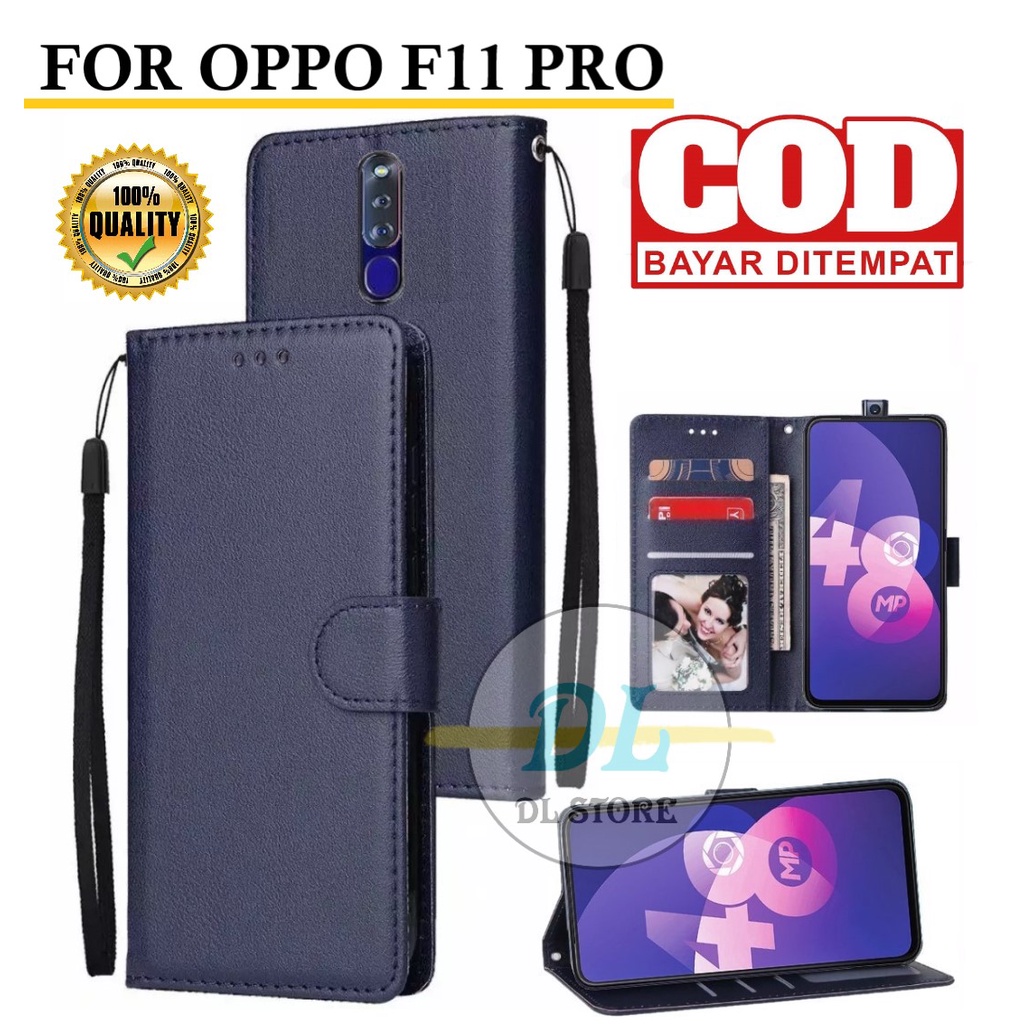 FLIP CASE OPPO F11 PRO FLIP LEATHER CASE PREMIUM-FLIP WALLET CASE KULIT  UNTUK OPPO F11 PRO CASING DOMPET-FLIP COVER LEATHER-SARUNG BUKU HP