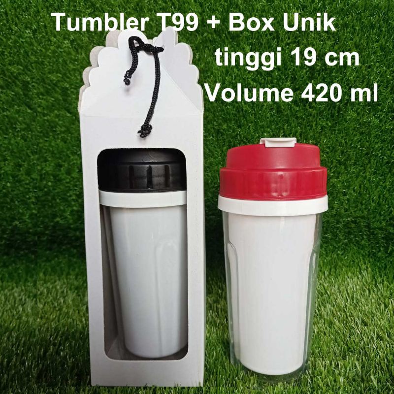 Jual Tumbler Insert paper polosan Dan box putih yg unik | Shopee Indonesia