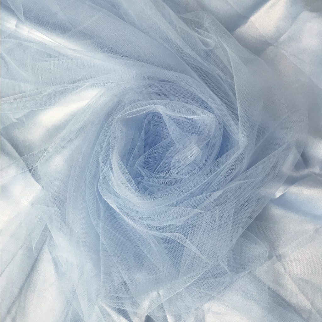 Jual 1/2 meter Kain Tile Polos Kain Soft Tulle Bahan tulle