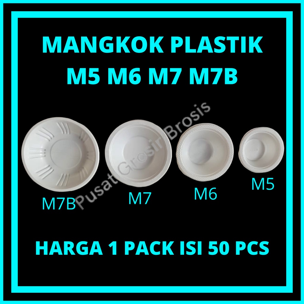 Jual Cod 50pcs Mangkok Plastik Besar Mangkok Pesta Acara Bakso Wadah