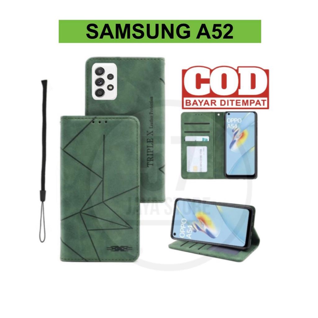 Jual case Samsung A52 flip case magnet terbaru sarung hp dompet