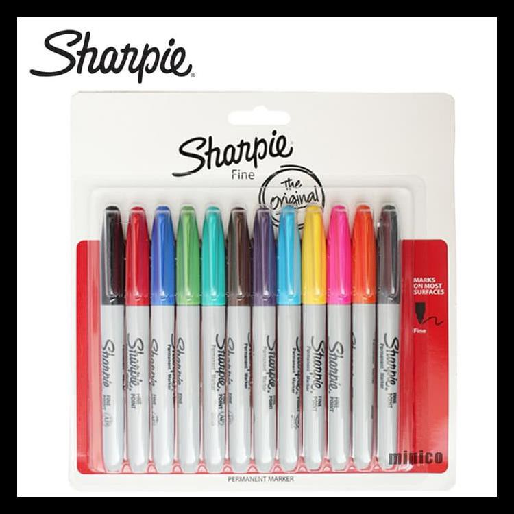Jual SPECIAL Sharpie Fine Point Set isi 12 Basic Color | Shopee Indonesia