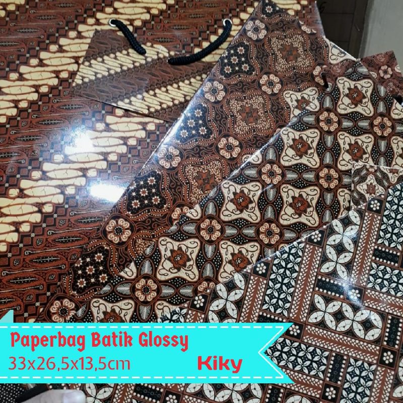 Jual Paperbag Besar Motif Batik Kiky Tas Batik Kiky Gloss X X Cm Shopee Indonesia