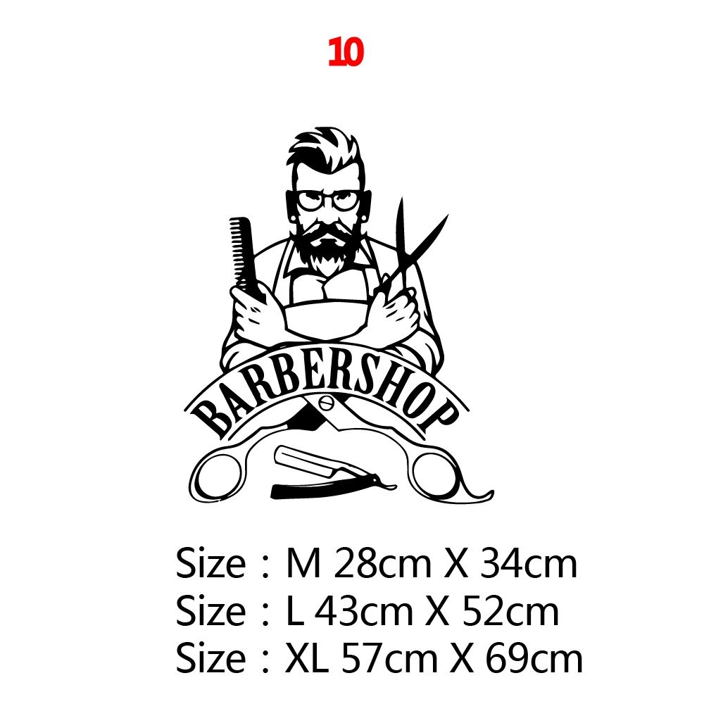 Jual Stiker Pajangan Dinding Barber Shop Salon Potong Cukur Rambut Wall ...