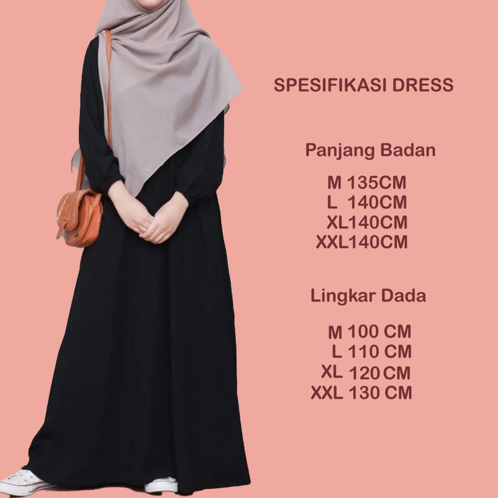 Jual Abaya Dress Size S M L Xl Xxl Gamis Terbaru Gamis Woolpeach